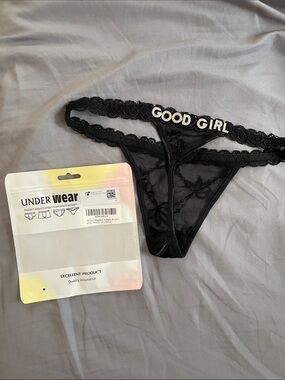 CUSTOMIZED THONG WITH RHINESTONE LETTERS